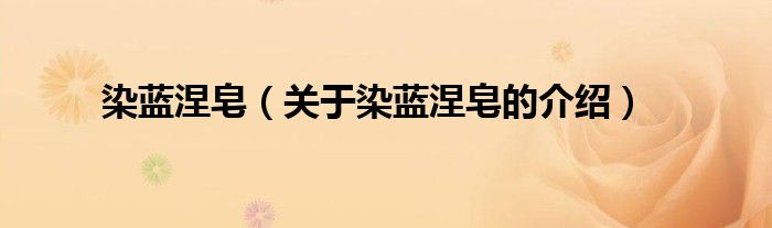 染蓝涅皂（关于染蓝涅皂的介绍）