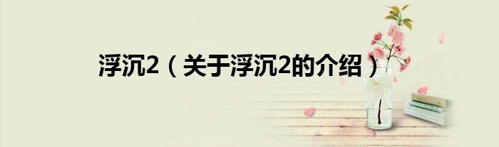 浮沉2（关于浮沉2的介绍）