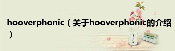 hooverphonic（关于hooverphonic的介绍）