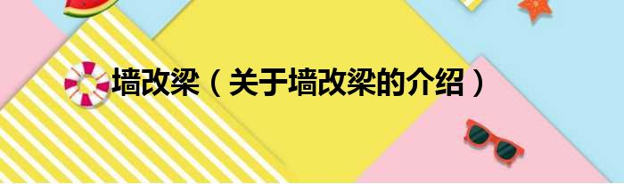 墙改梁（关于墙改梁的介绍）