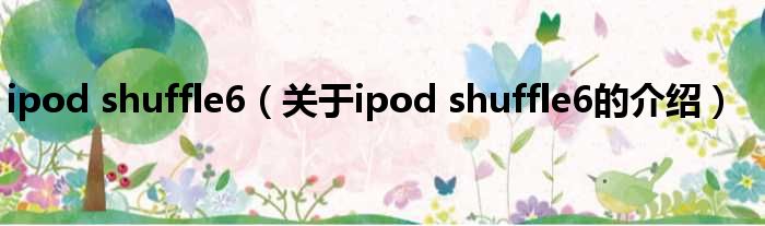 ipod shuffle6（关于ipod shuffle6的介绍）