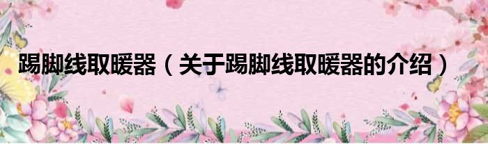 踢脚线取暖器（关于踢脚线取暖器的介绍）