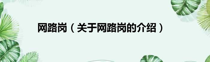 网路岗（关于网路岗的介绍）