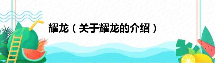 耀龙（关于耀龙的介绍）