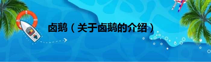 卤鹅（关于卤鹅的介绍）