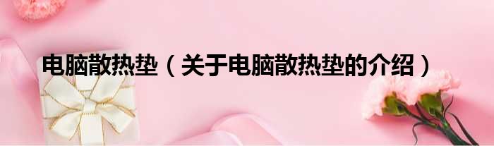 电脑散热垫（关于电脑散热垫的介绍）