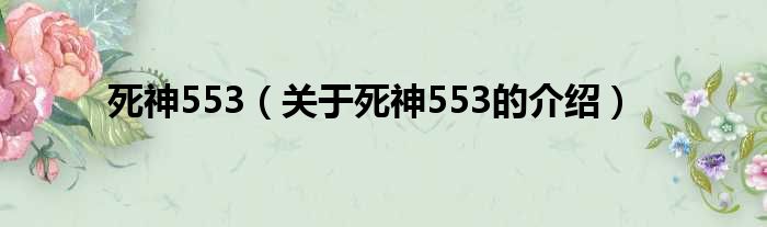 死神553（关于死神553的介绍）