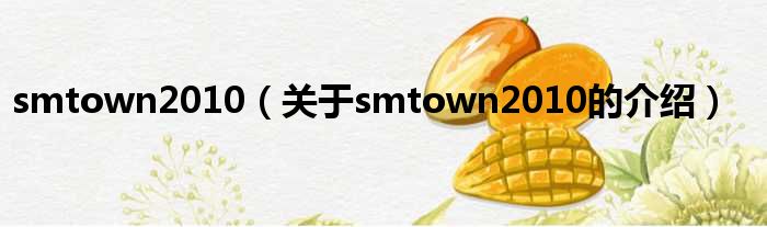 smtown2010（关于smtown2010的介绍）