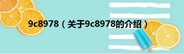 9c8978（关于9c8978的介绍）