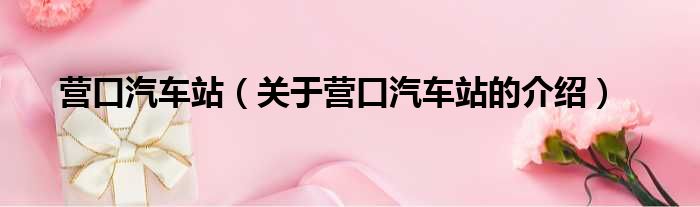 营口汽车站（关于营口汽车站的介绍）