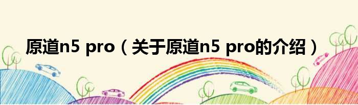 原道n5 pro（关于原道n5 pro的介绍）