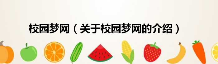 校园梦网（关于校园梦网的介绍）