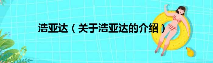 浩亚达（关于浩亚达的介绍）