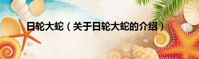 日轮大蛇（关于日轮大蛇的介绍）