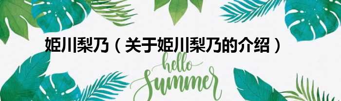 姫川梨乃（关于姫川梨乃的介绍）