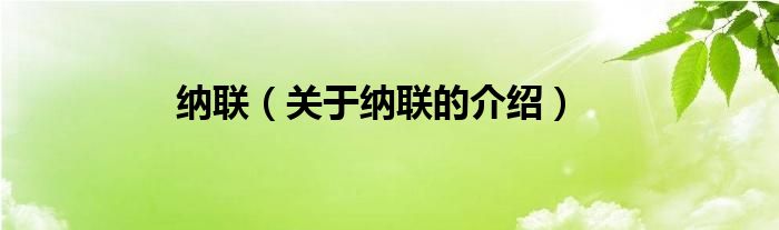纳联（关于纳联的介绍）