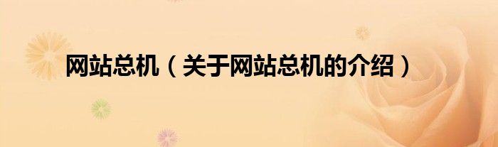 网站总机（关于网站总机的介绍）