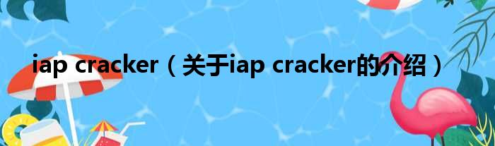iap cracker（关于iap cracker的介绍）