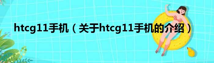 htcg11手机（关于htcg11手机的介绍）