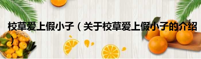 校草爱上假小子（关于校草爱上假小子的介绍）