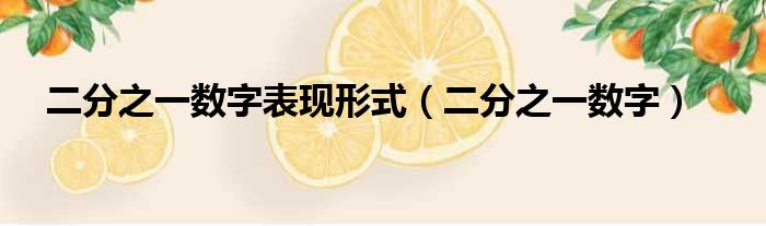 二分之一数字表现形式（二分之一数字）