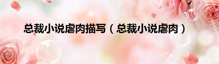 总裁小说虐肉描写（总裁小说虐肉）