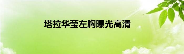 塔拉华莹左胸曝光高清