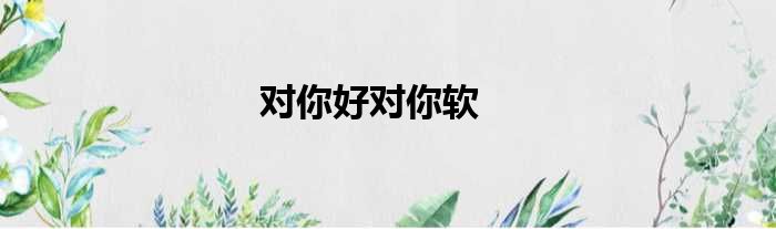 对你好对你软