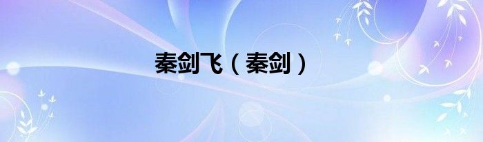 秦剑飞（秦剑）
