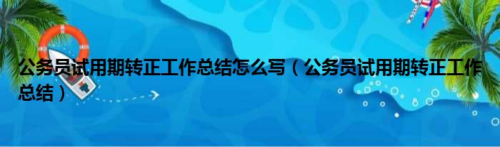 公务员试用期转正工作总结怎么写（公务员试用期转正工作总结）