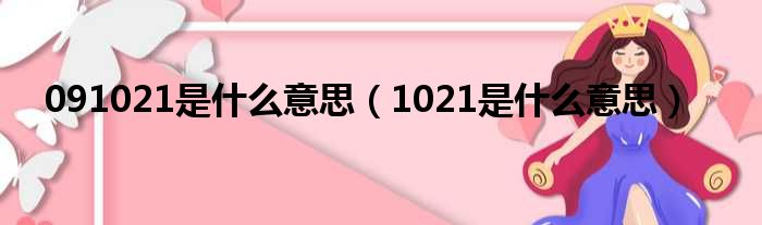 091021是什么意思（1021是什么意思）