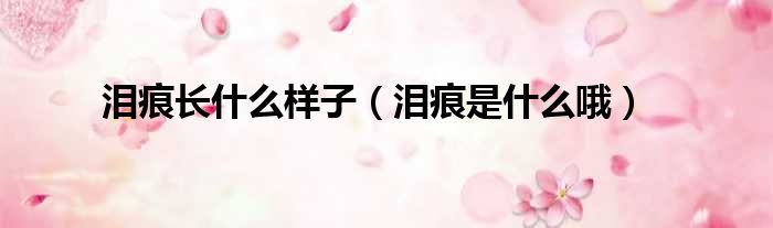 泪痕长什么样子（泪痕是什么哦）