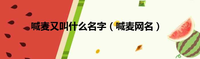 喊麦又叫什么名字（喊麦网名）