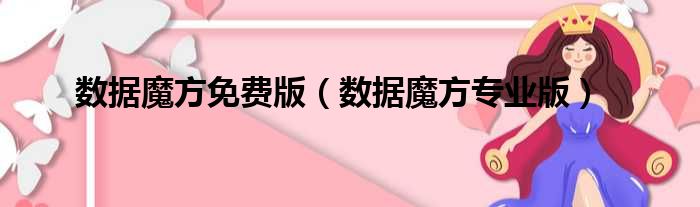 数据魔方免费版（数据魔方专业版）