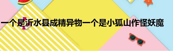 一个是沂水县成精异物一个是小狐山作怪妖魔