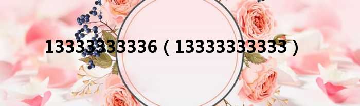 13333333336（13333333333）