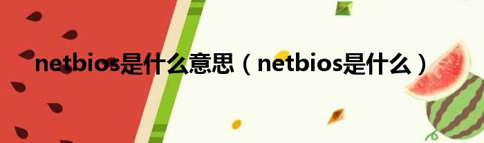 netbios是什么意思（netbios是什么）