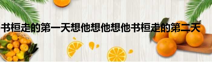 书桓走的第一天想他想他想他书桓走的第二天