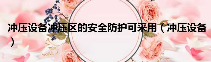 冲压设备冲压区的安全防护可采用（冲压设备）