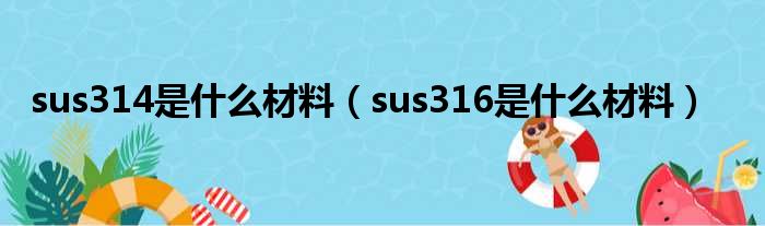 sus314是什么材料（sus316是什么材料）