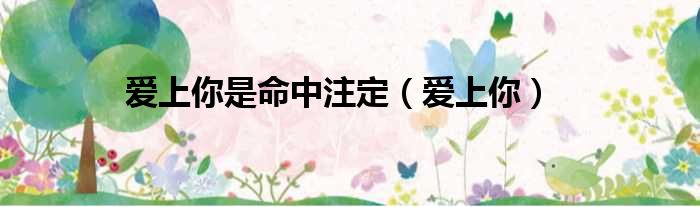 爱上你是命中注定（爱上你）