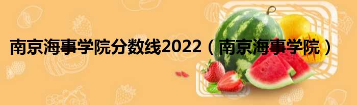 南京海事学院分数线2022（南京海事学院）