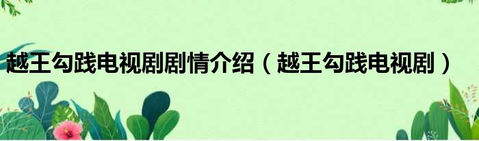 越王勾践电视剧剧情介绍（越王勾践电视剧）