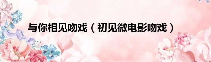 与你相见吻戏（初见微电影吻戏）
