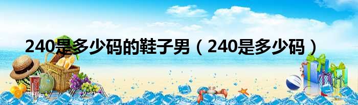 240是多少码的鞋子男（240是多少码）