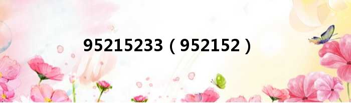 95215233（952152）