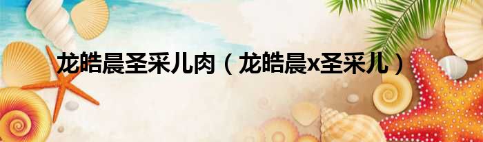 龙皓晨圣采儿肉（龙皓晨x圣采儿）