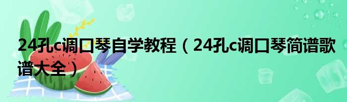 24孔c调口琴自学教程（24孔c调口琴简谱歌谱大全）