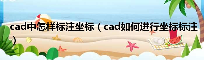 cad中怎样标注坐标（cad如何进行坐标标注）