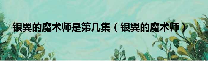 银翼的魔术师是第几集（银翼的魔术师）